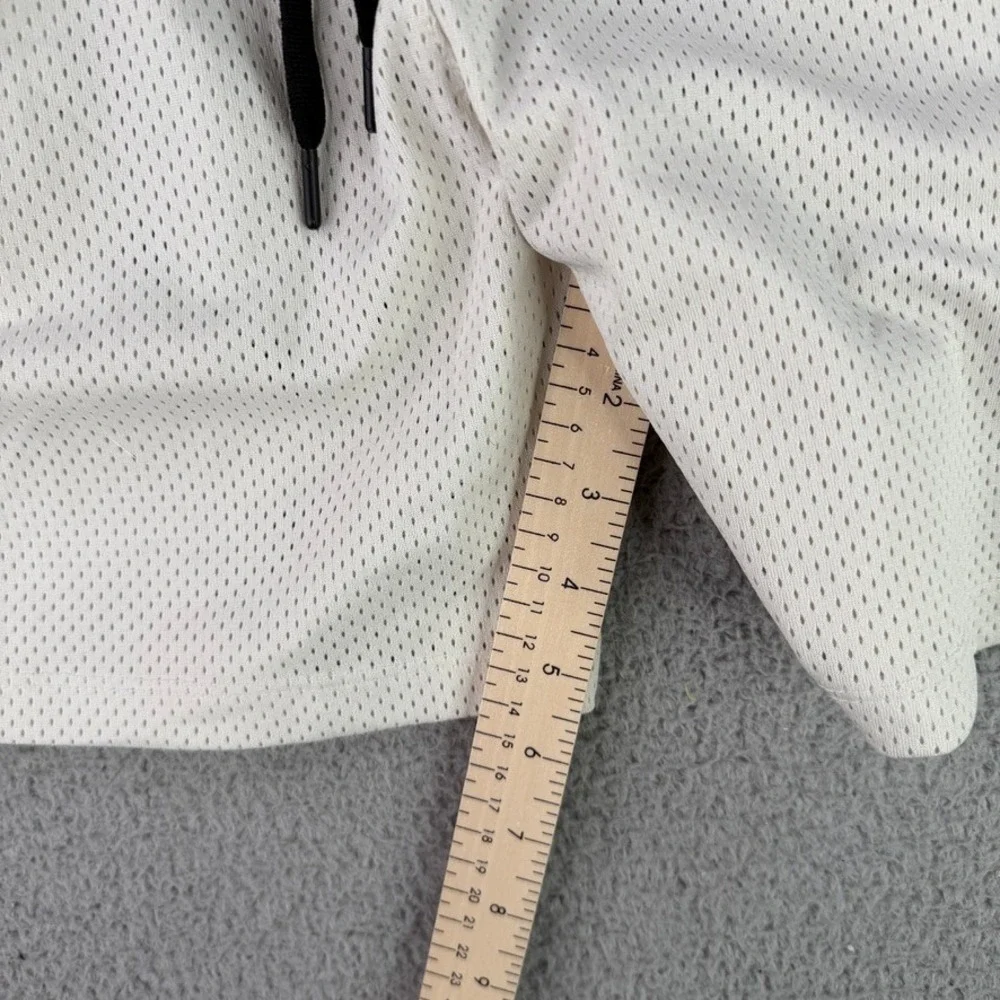 ASRV‎ Shorts Mens Medium Bone White SilverLite Mesh Zipper Gym Training